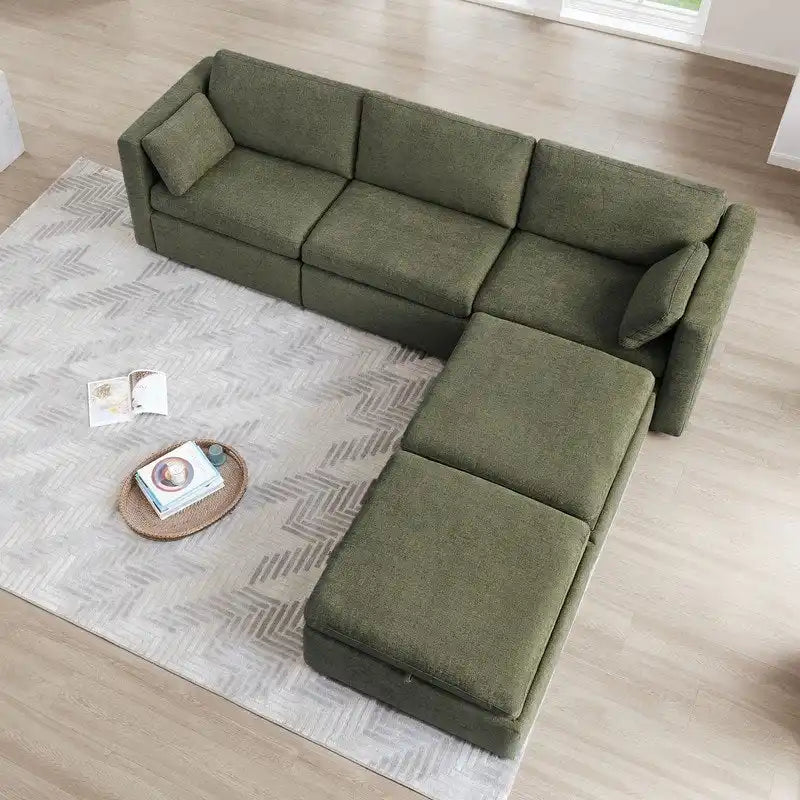 Ensemble de canapé modulable surdimensionné en tissu Celia