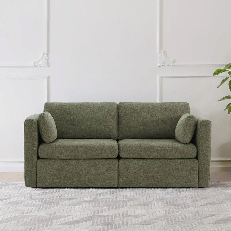 Ensemble de canapé modulable surdimensionné en tissu Celia